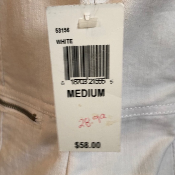 Live A Little White Jean Vest. Medium. - Picture 6 of 7